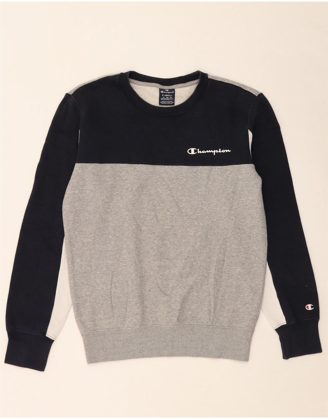 Мужской свитшот Champion Jumper XS, разноцветный хлопок с цветными блоками
