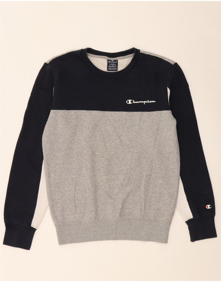 Мужской свитшот Champion Jumper XS, разноцветный хлопок с цветными блоками