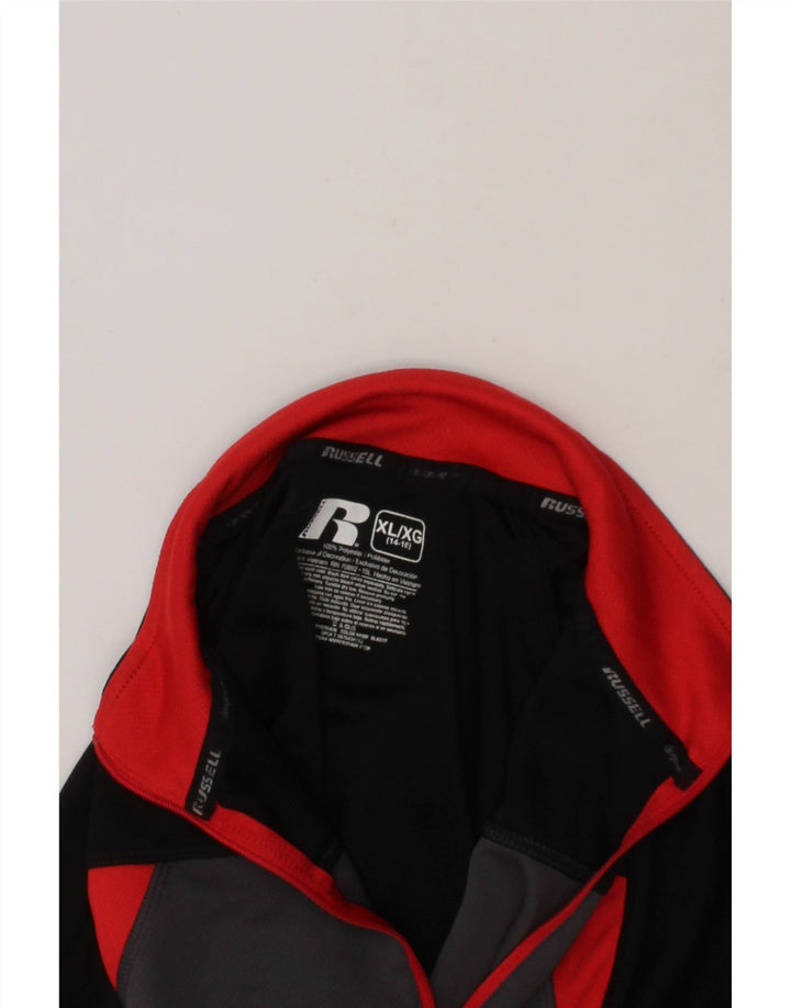 RUSSELL ATHLETIC Boys Pullover Tracksuit Top 14-15 Years XL Grey Vintage Russell Athletic and Second-Hand Russell Athletic from Messina Hembry 