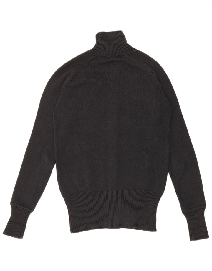 Женский кардиган Zara UK 12, средний черный хлопковый свитер