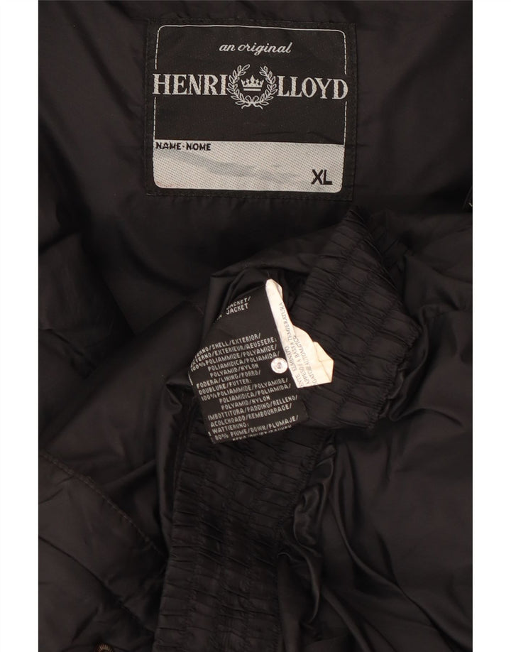 Henri Lloyd Мужская стеганая куртка с капюшоном UK 42 XL Черный Полиамид