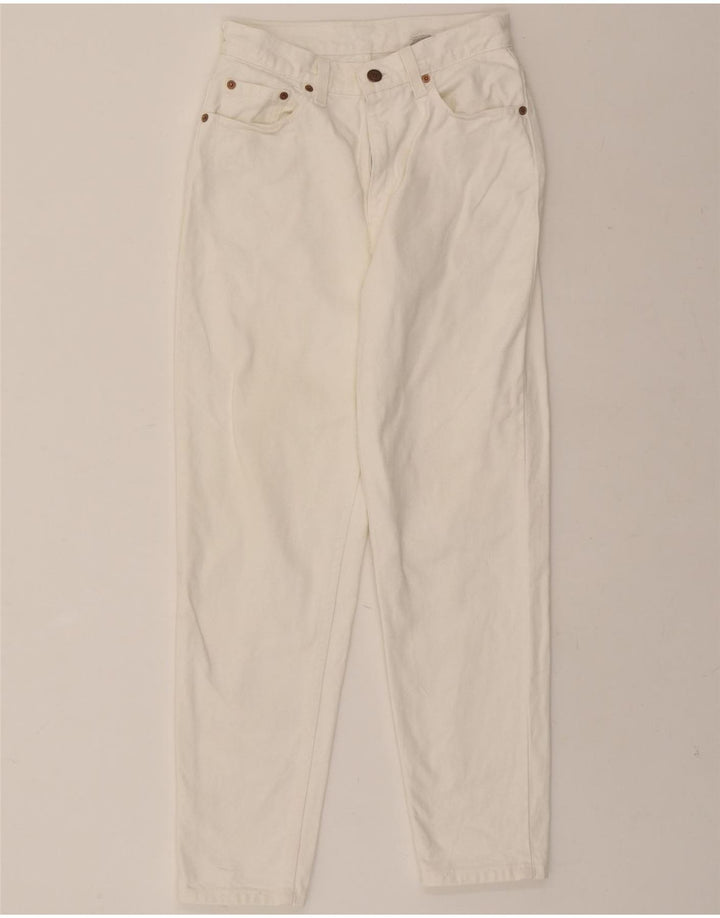 LEVI'S Womens 521 Tapered Jeans US 6 Medium W25 L27 White Cotton Vintage Levi's and Second-Hand Levi's from Messina Hembry 