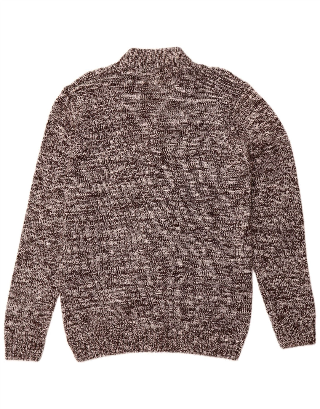 Винтажный мужской кардиган, большой коричневый хлопковый свитер с крапинками