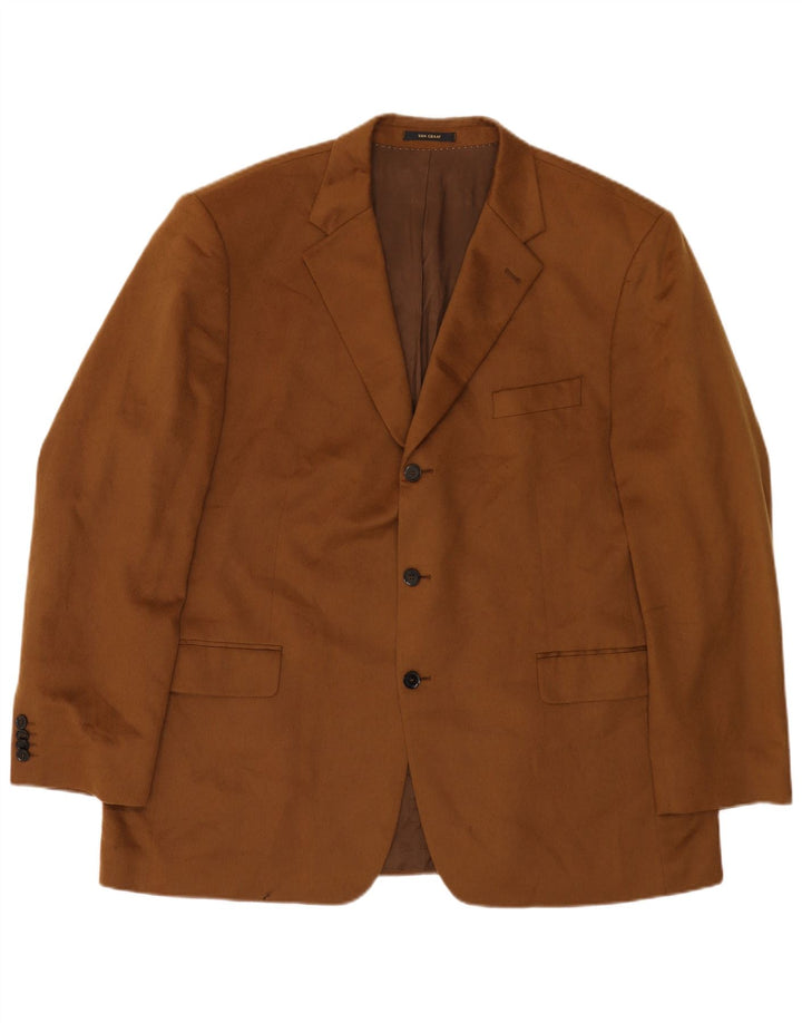 Мужской пиджак VAN GRAAF на 3 пуговицах UK 42 XL коричневый кашемир