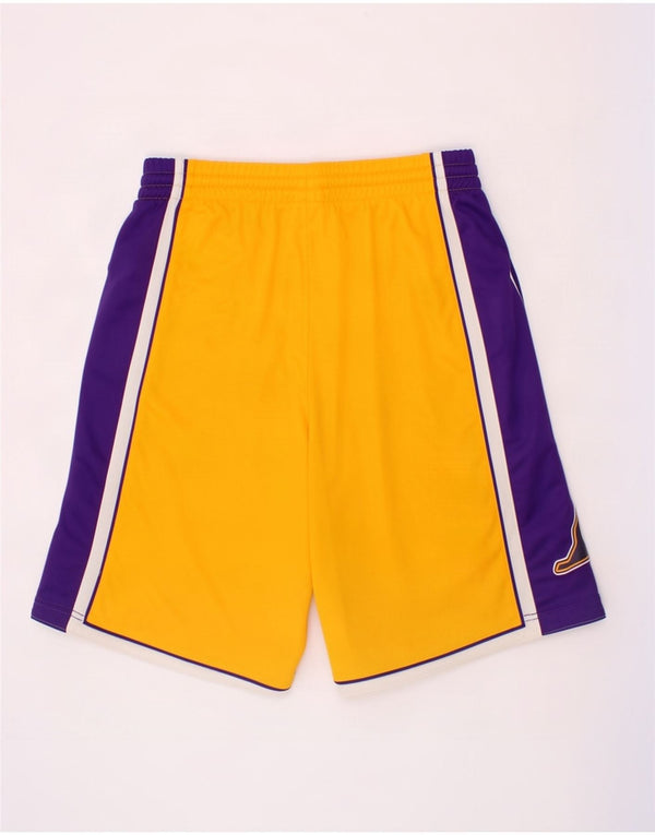 Спортивные шорты Adidas Boys Los Angeles Lakers 13-14 лет, желтые с цветными блоками