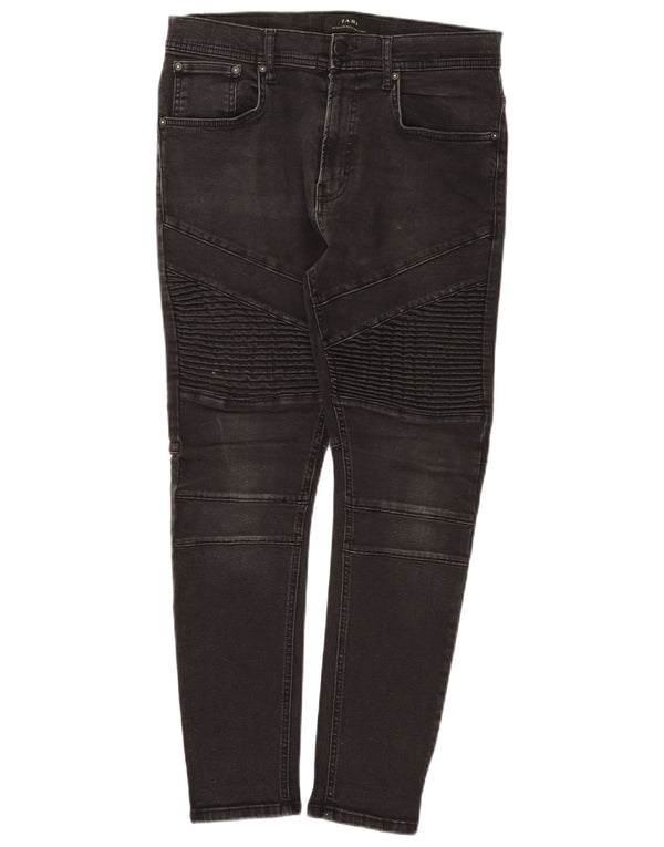 Мужские узкие джинсы Zara EU 42, большие W32 L27, черный хлопок