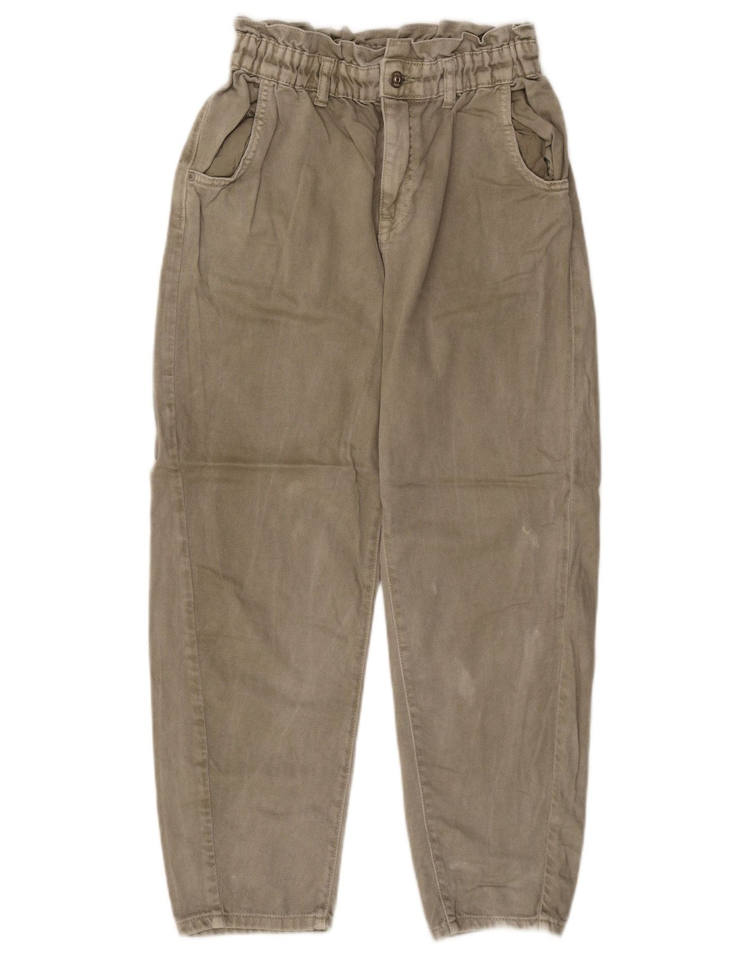 Женские зауженные джинсы Zara EU 38 Small W28 L25 Бежевые