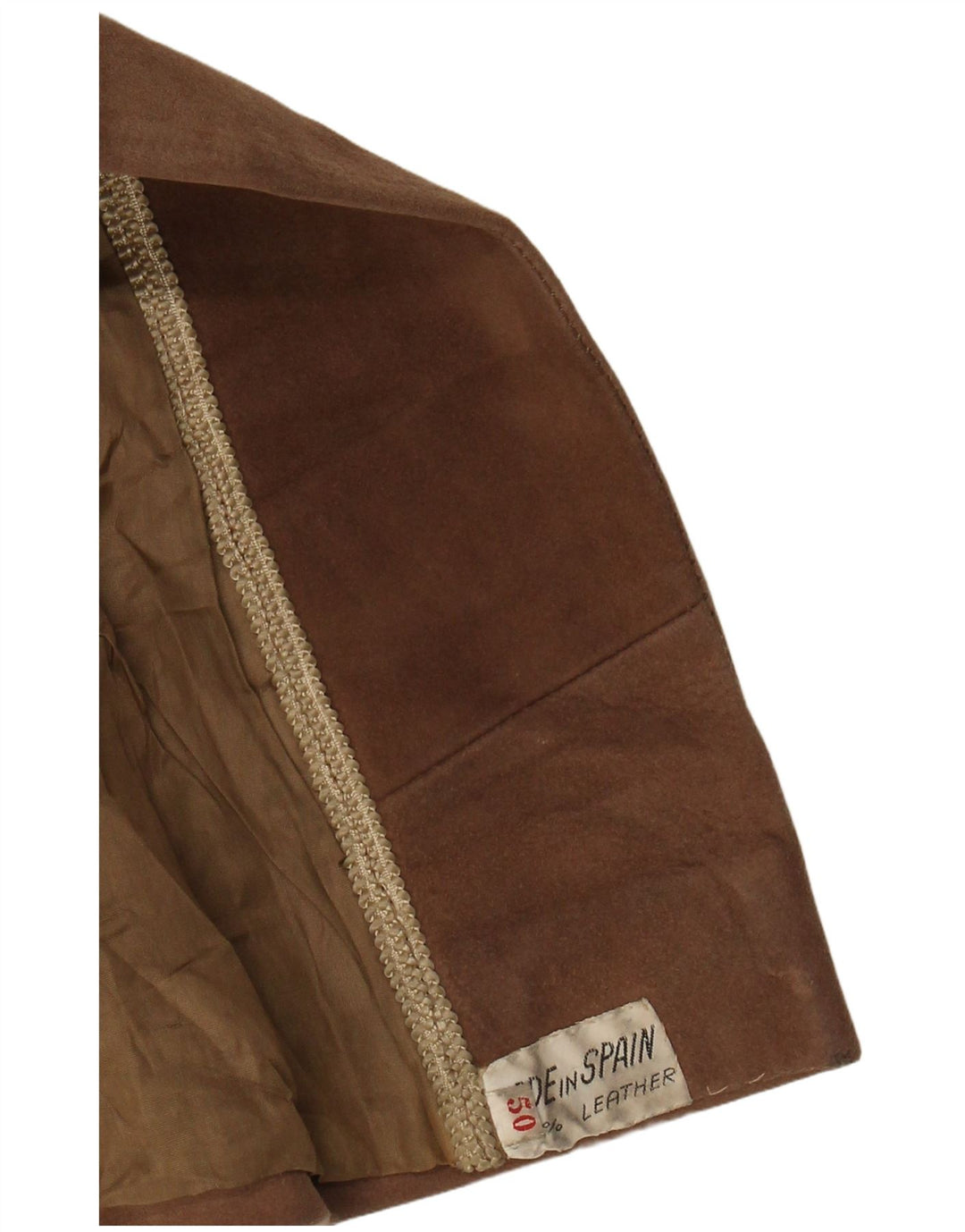 ВИНТАЖНОЕ женское замшевое двубортное пальто EU 50 3XL коричневое кожаное