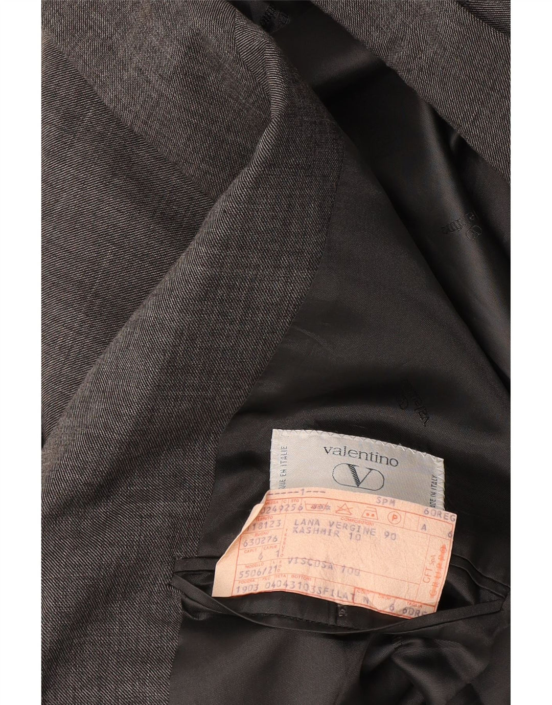 Мужской пиджак Valentino на 2 пуговицах UK 42 XL, серый из натуральной шерсти