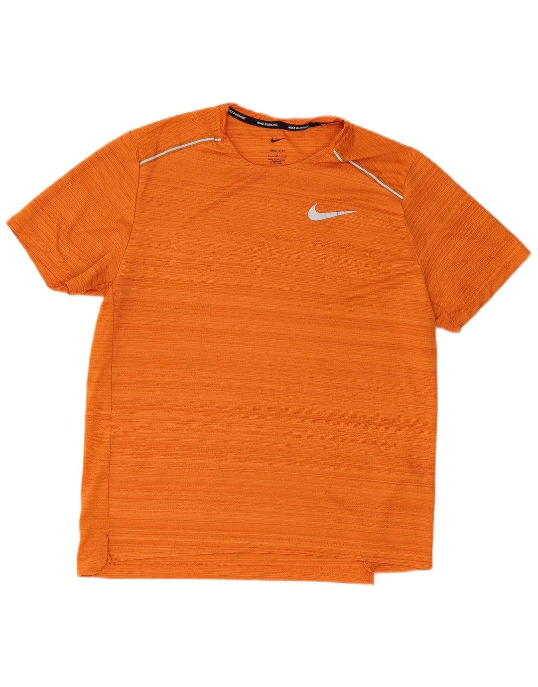 Мужская футболка NIKE Dri Fit из полиэстера в тонкую полоску большого оранжевого цвета