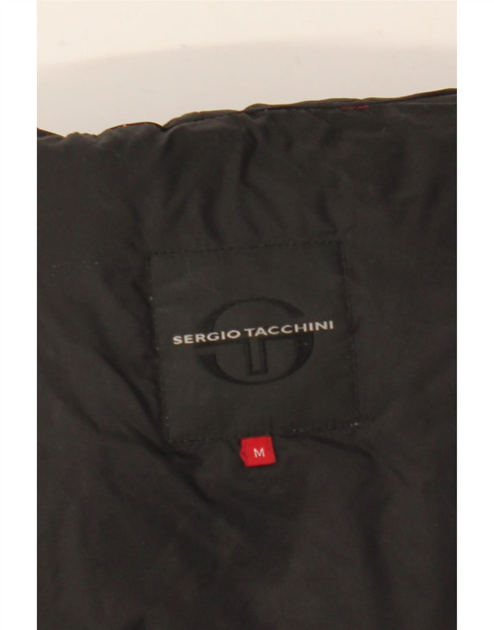 Женское стеганое пальто Sergio Tacchini UK 14, средний черный нейлон