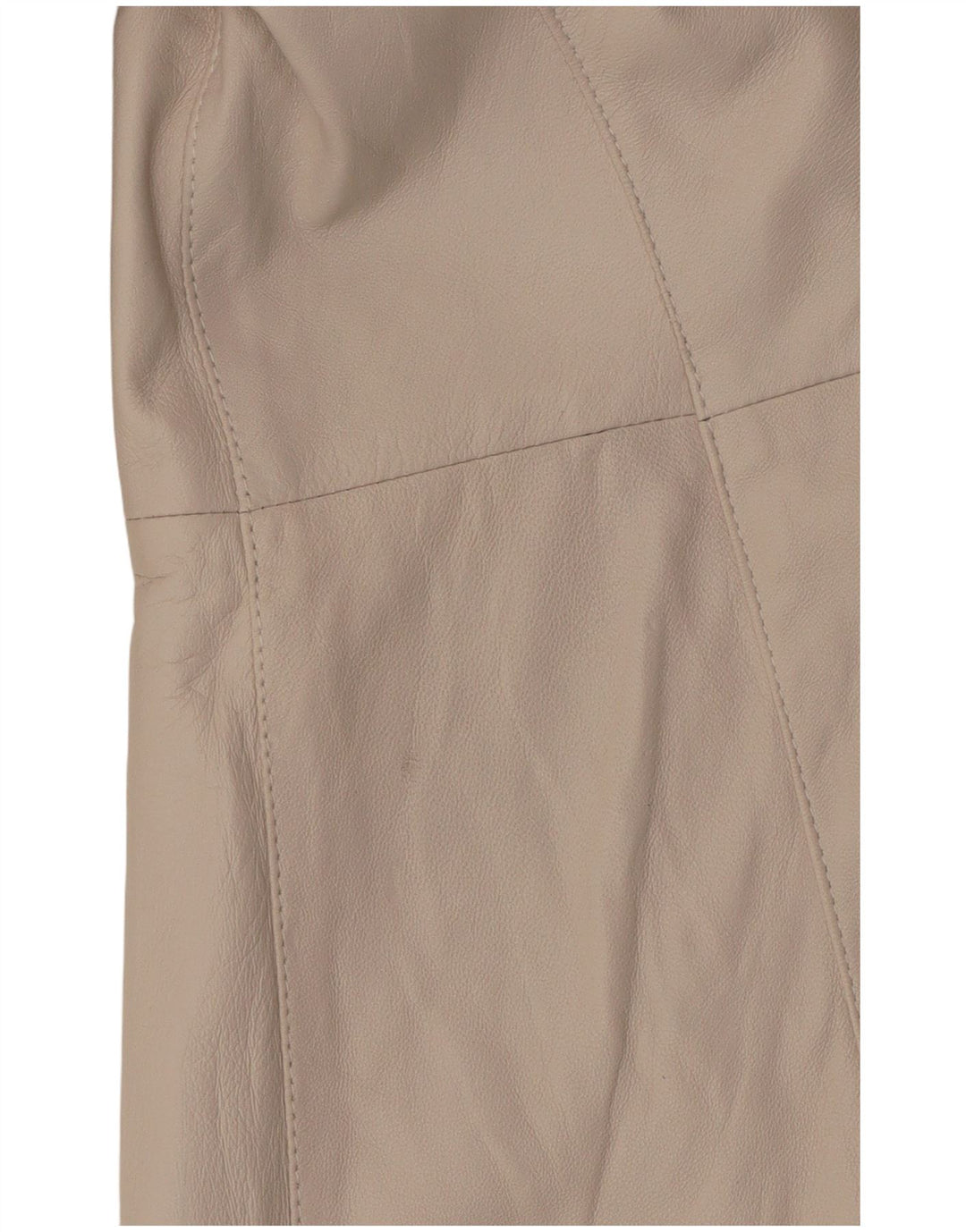 Винтажное женское кожаное пальто IT 42 Medium Off White Leather