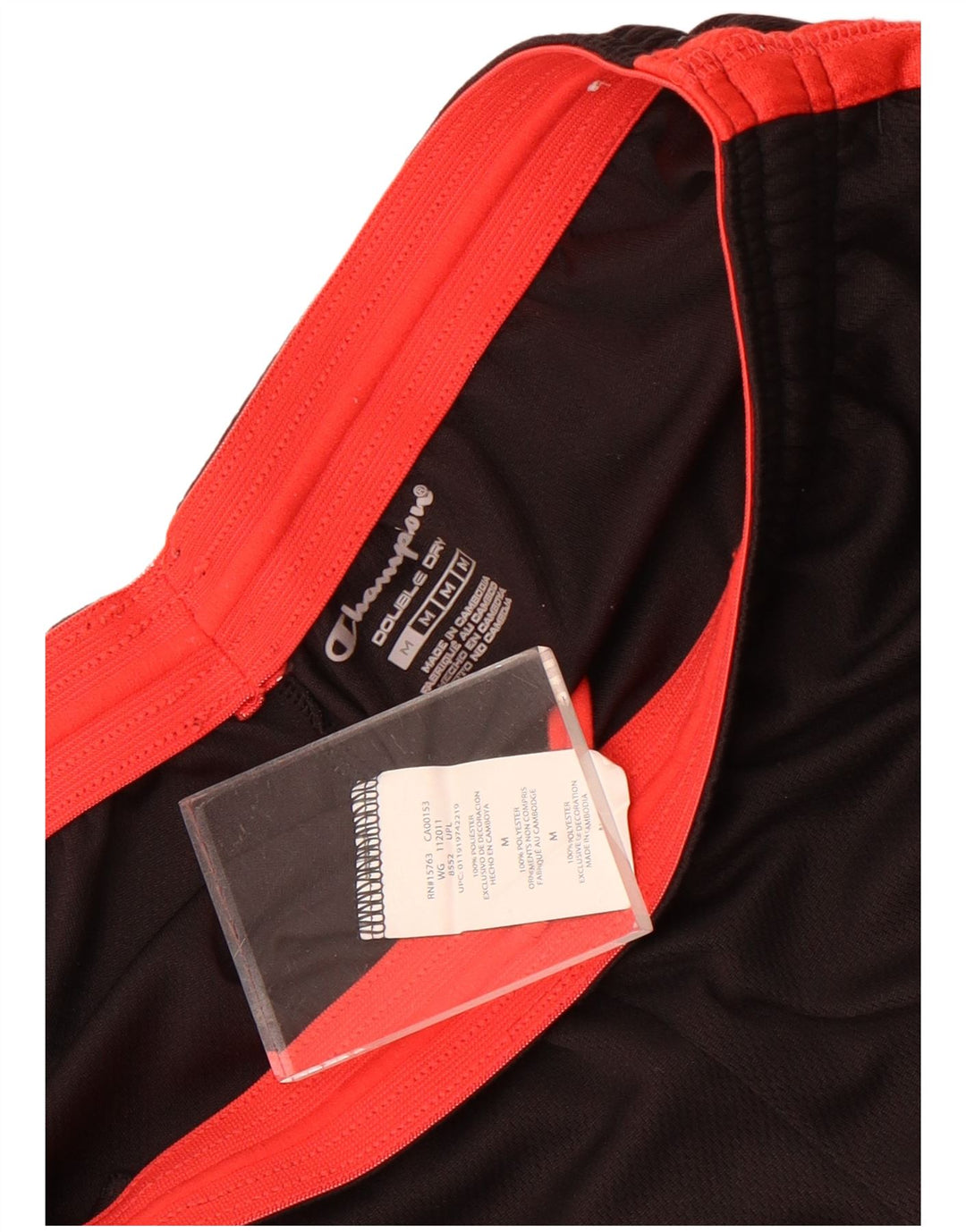 Мужские спортивные шорты Champion Double Dry, средние черные полиэстер с цветными блоками