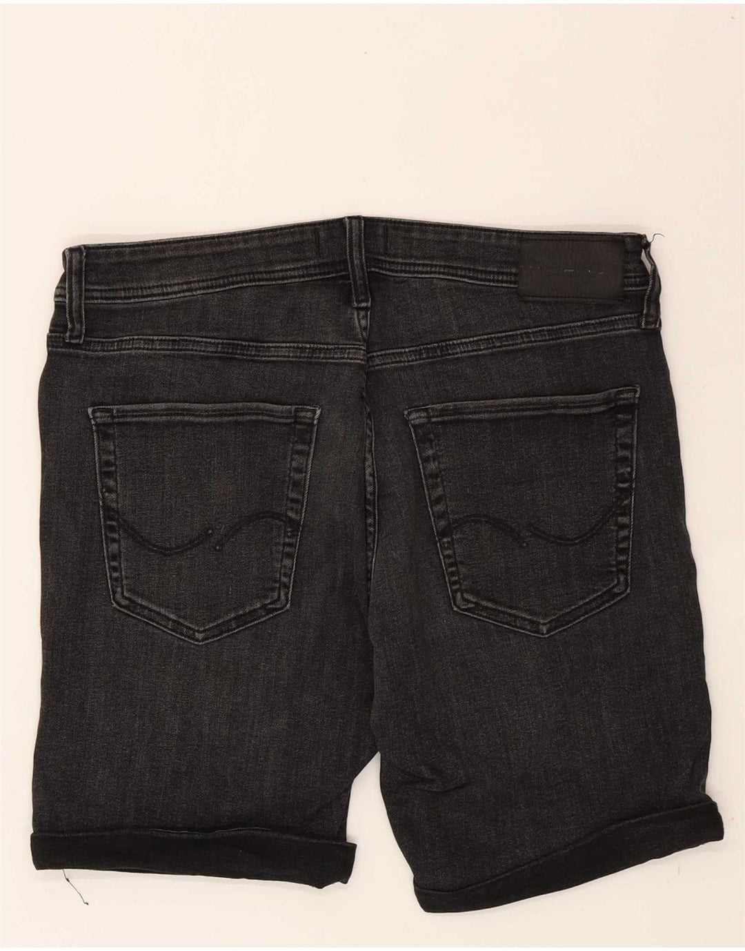 JACK & JONES Mens Denim Shorts Large W34 Black Cotton