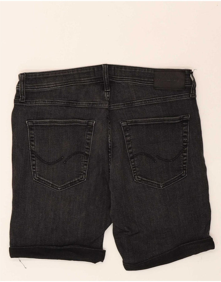 JACK & JONES Mens Denim Shorts Large W34 Black Cotton