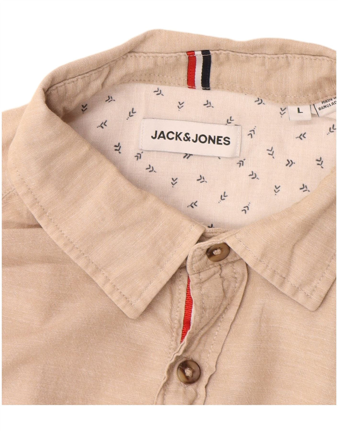 Мужская рубашка Jack & Jones, большая бежевая, хлопок