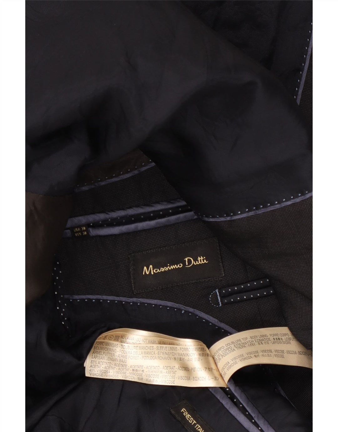 Мужской пиджак с 2 пуговицами Massimo Dutti EU 48, средний серый ацетат