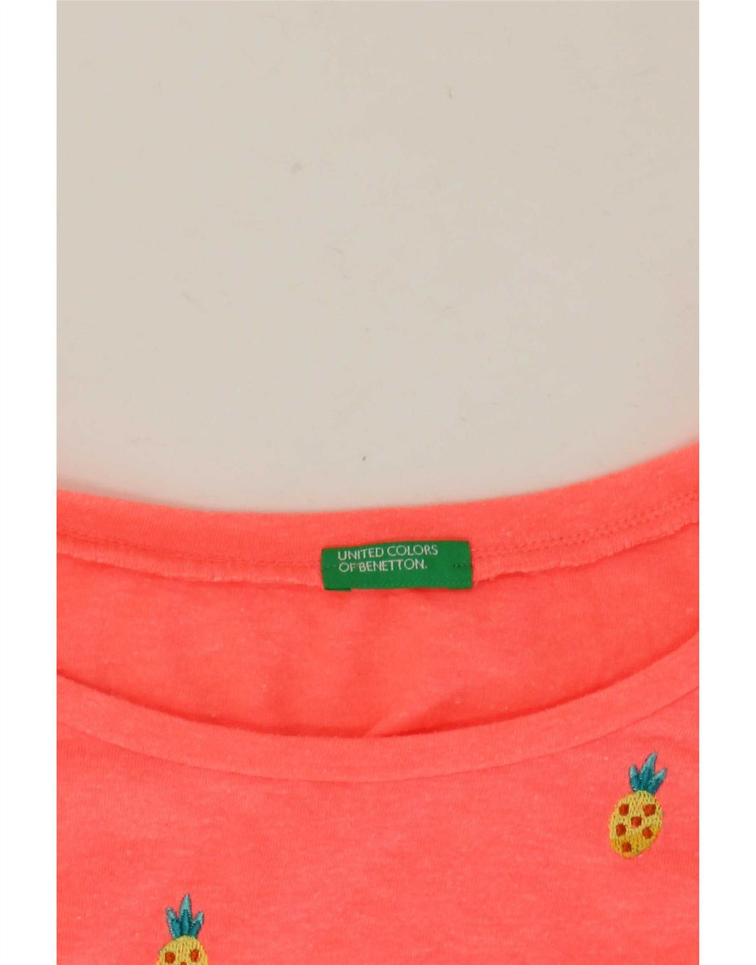 Женская футболка с рисунком Benetton Top UK 14 Medium Pink