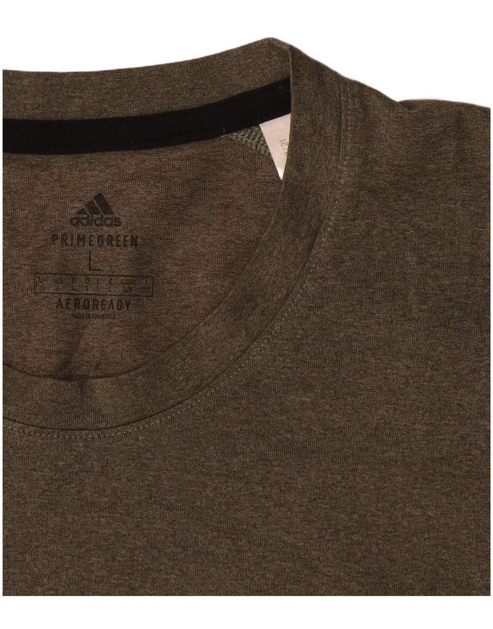 Мужская футболка Adidas Aeroready, большой полиэстер цвета хаки