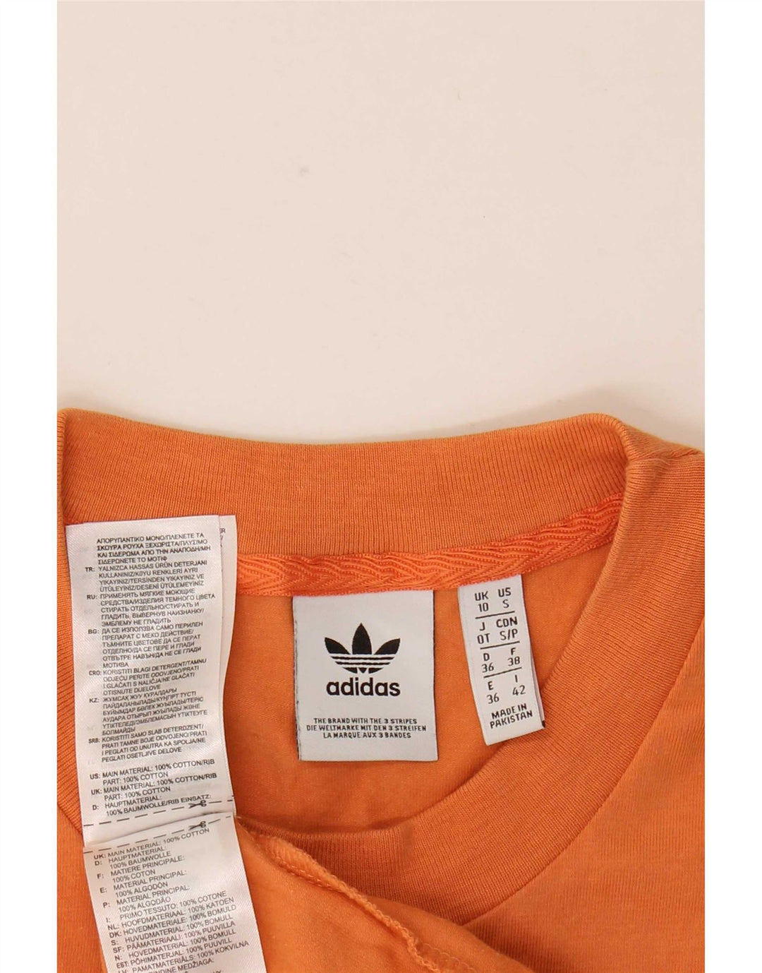 Женский жилет Adidas Top UK 10, маленький оранжевый хлопок