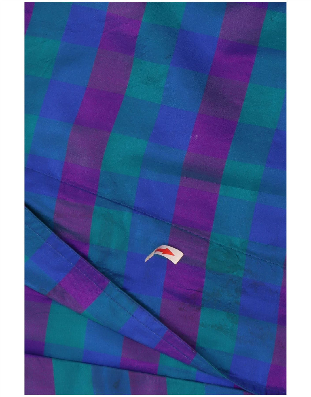 Винтажный женский открытый пиджак UK 14, средний синий в клетку