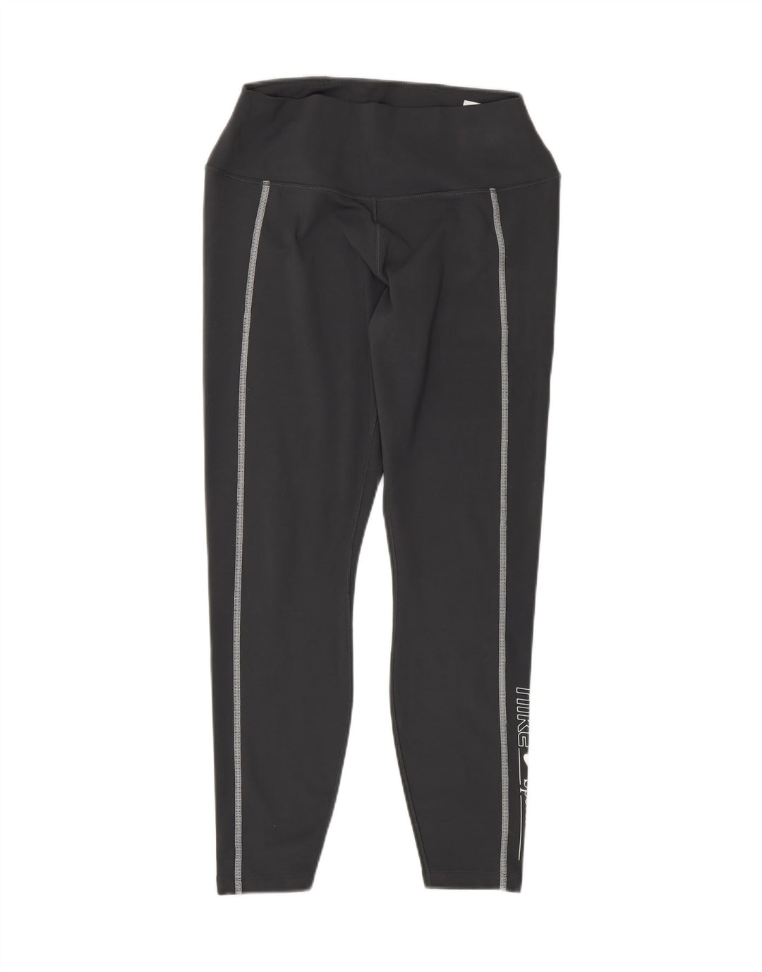 Женские леггинсы с рисунком NIKE UK 16, большой размер, серый полиэстер