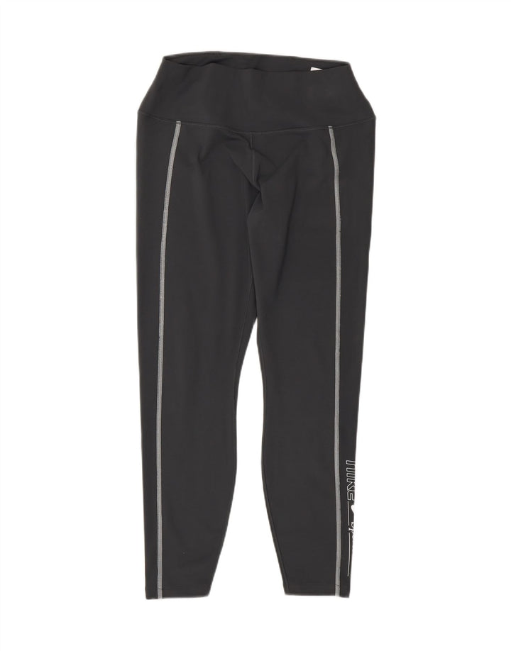 Женские леггинсы с рисунком NIKE UK 16, большой размер, серый полиэстер