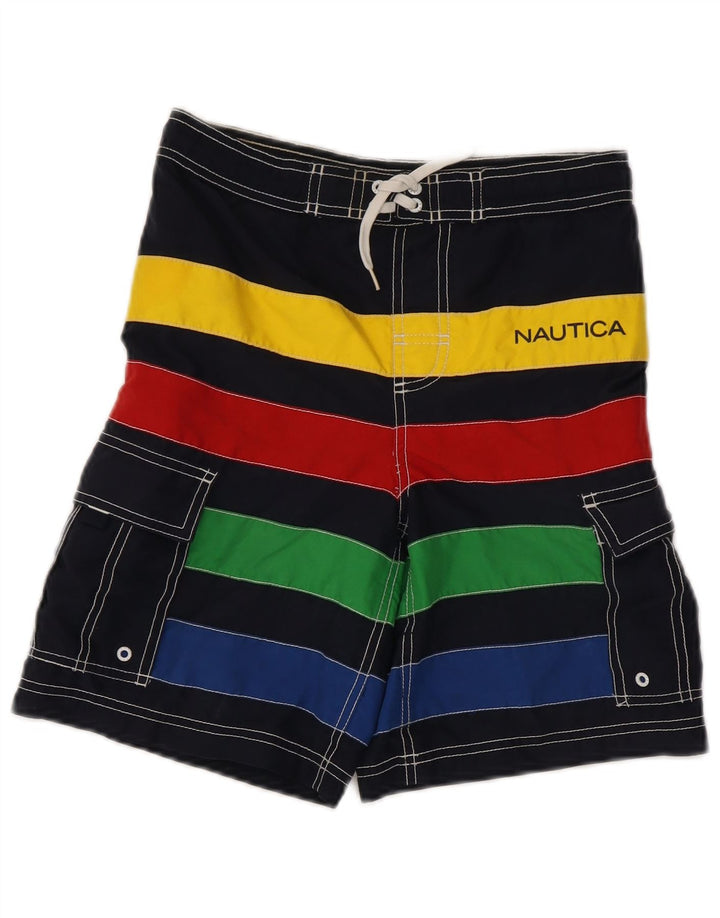 Шорты для плавания Nautica для мальчиков 11-12 лет, разноцветные в полоску