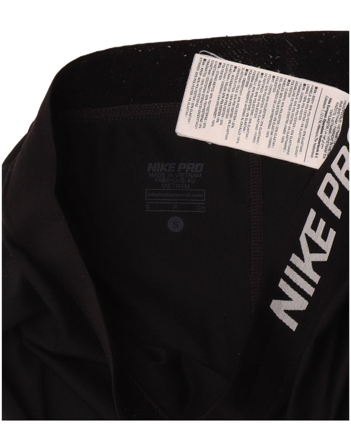 Женские леггинсы-капри Nike Dri Fit UK 10, маленькие черные из полиэстера