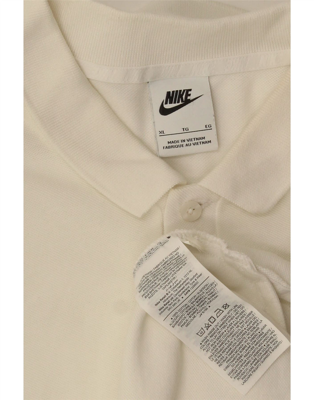 Мужская рубашка-поло Nike XL, белый хлопок