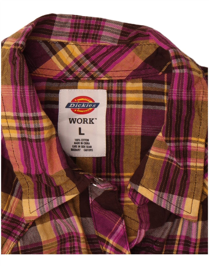 Женская фланелевая рубашка Dickies UK 16, большой размер, разноцветный хлопок в клетку