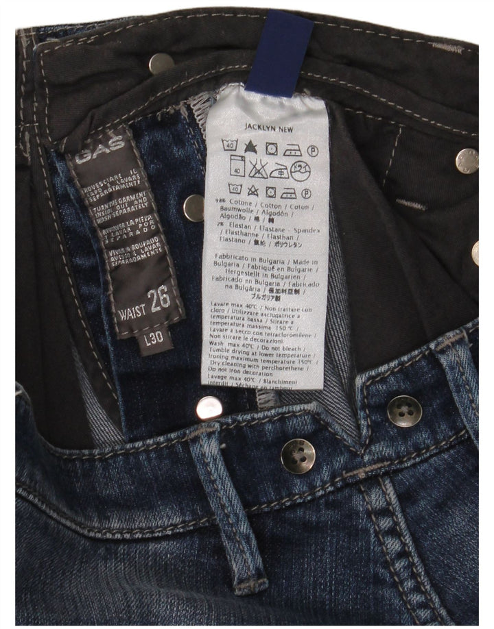 Женские узкие джинсы Gas W26 L30, синий хлопок