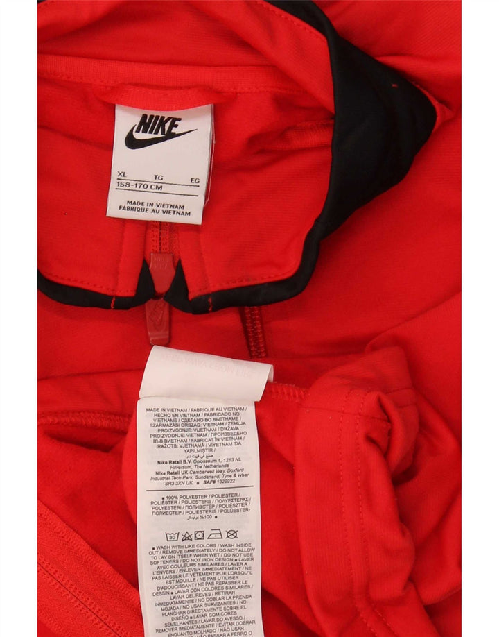 Спортивный костюм Nike для мальчиков, верхняя куртка 13–14 лет, XL, красный полиэстер с цветными блоками
