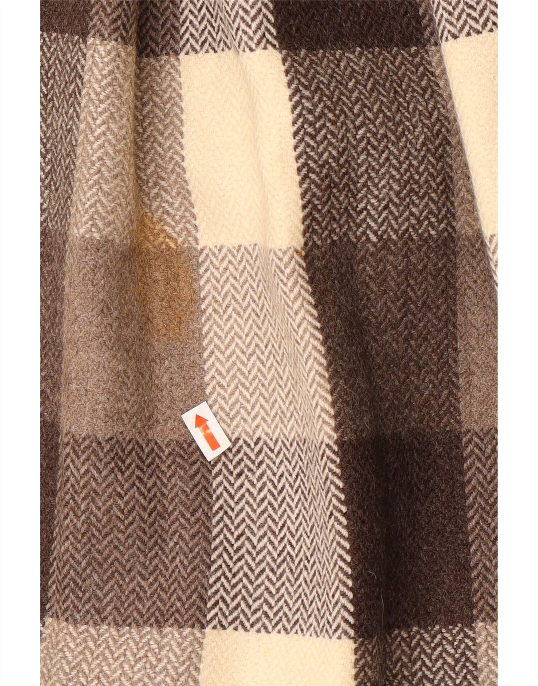 Винтажная женская плиссированная юбка W32 в большую коричневую клетку