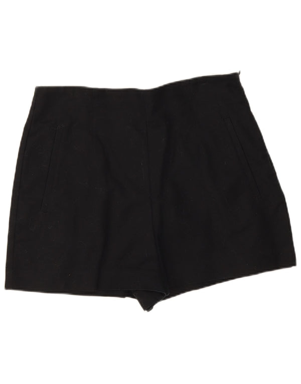 Женские шорты с высокой талией Zara, большие, черные, хлопковые, W30