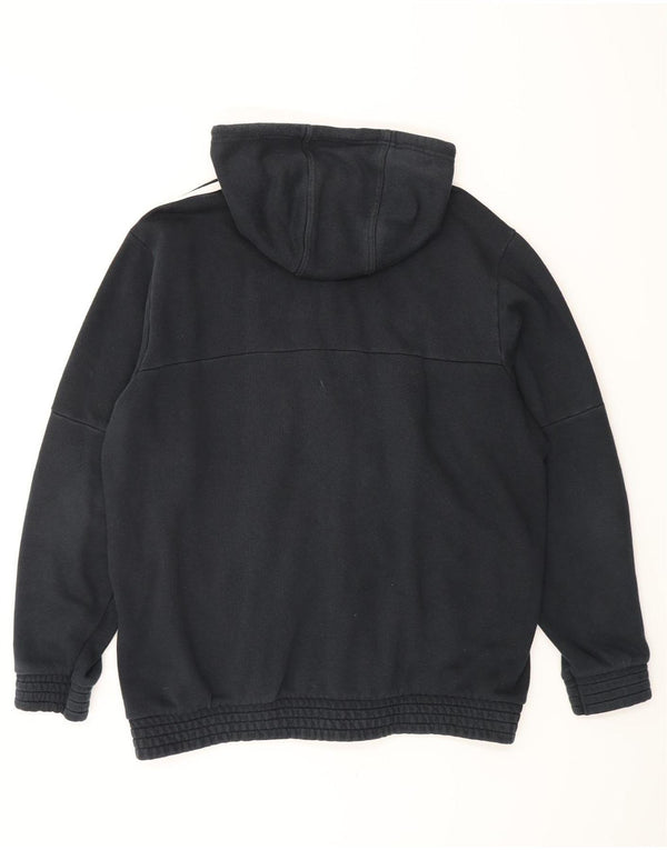 Мужской свитер с капюшоном ADIDAS на молнии с графическим рисунком XL, темно-синий, хлопок