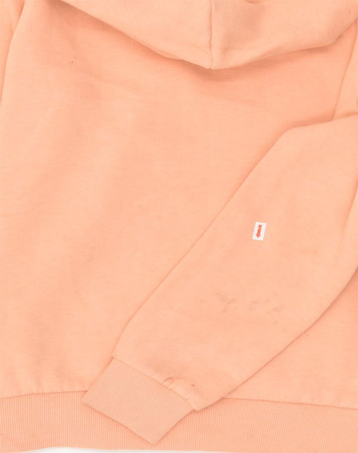 WEIRD FISH Womens Graphic Zip Hoodie Sweater UK 10 Small Orange Polyester | Vintage Weird Fish | Thrift | Second-Hand Weird Fish | Used Clothing | Messina Hembry 