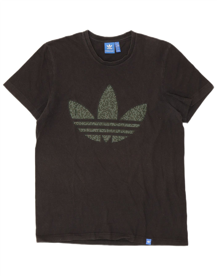 Мужская футболка с рисунком Adidas, большая черная