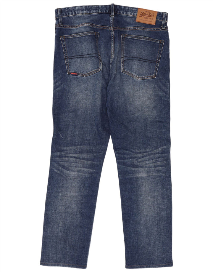 Мужские прямые джинсы Superdry W34 L30, синий хлопок