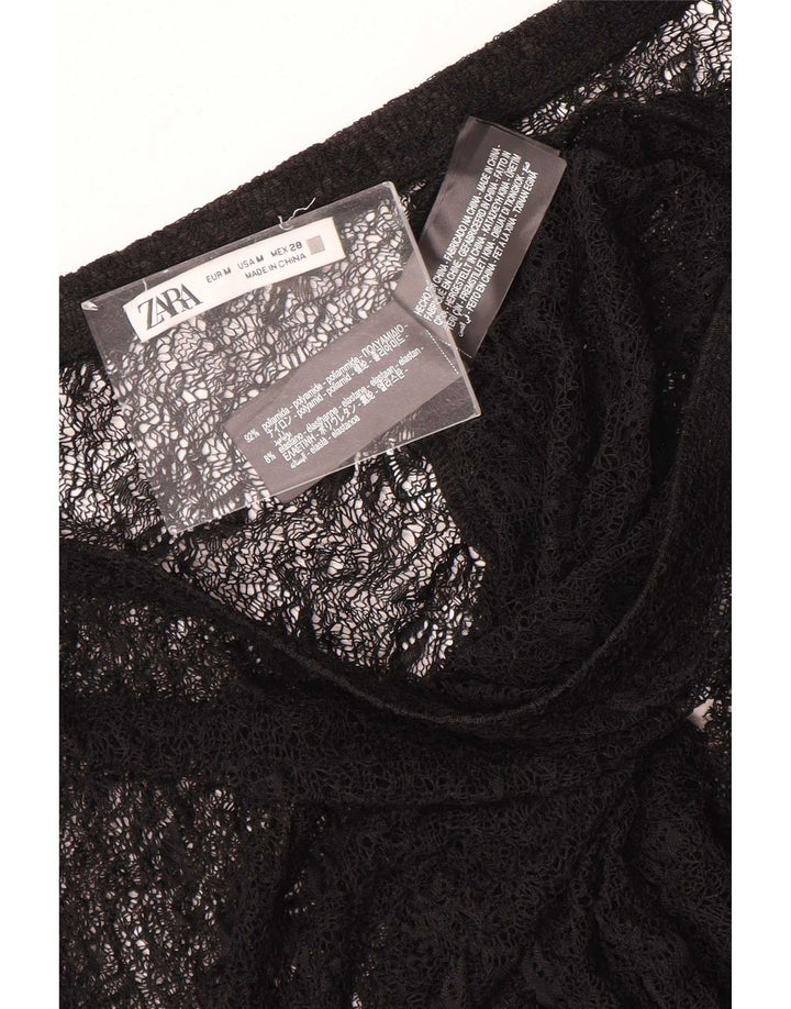 Женская кружевная макси-юбка Zara Medium W28, черный полиамид