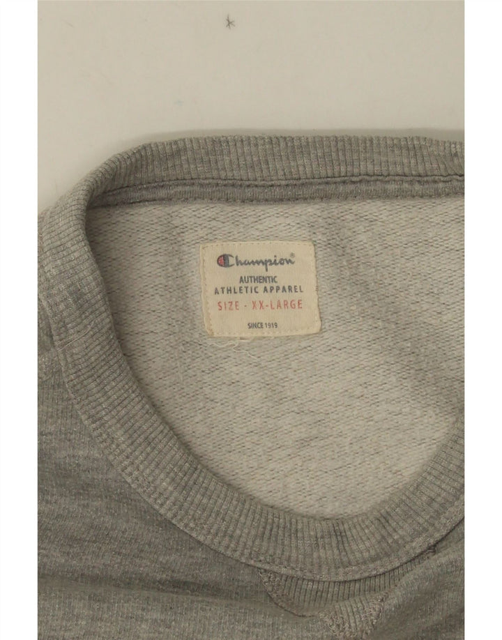 Мужской свитшот Champion с рисунком 2XL, серый в крапинку