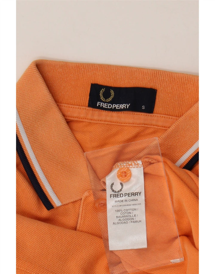 Мужская рубашка-поло FRED PERRY, маленькая оранжевая, хлопок
