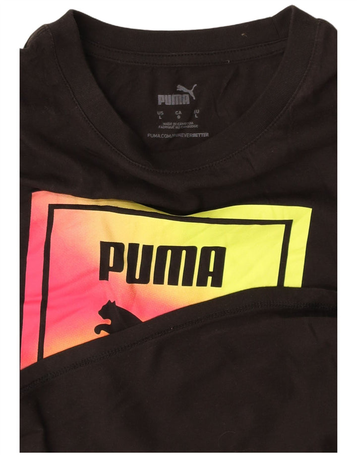 Женская футболка с рисунком PUMA Top UK 14, большая черная