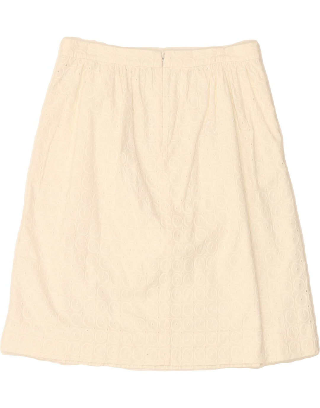 J. CREW Womens A-Line Skirt US 6 Medium W30  White Cotton Vintage J. Crew and Second-Hand J. Crew from Messina Hembry 