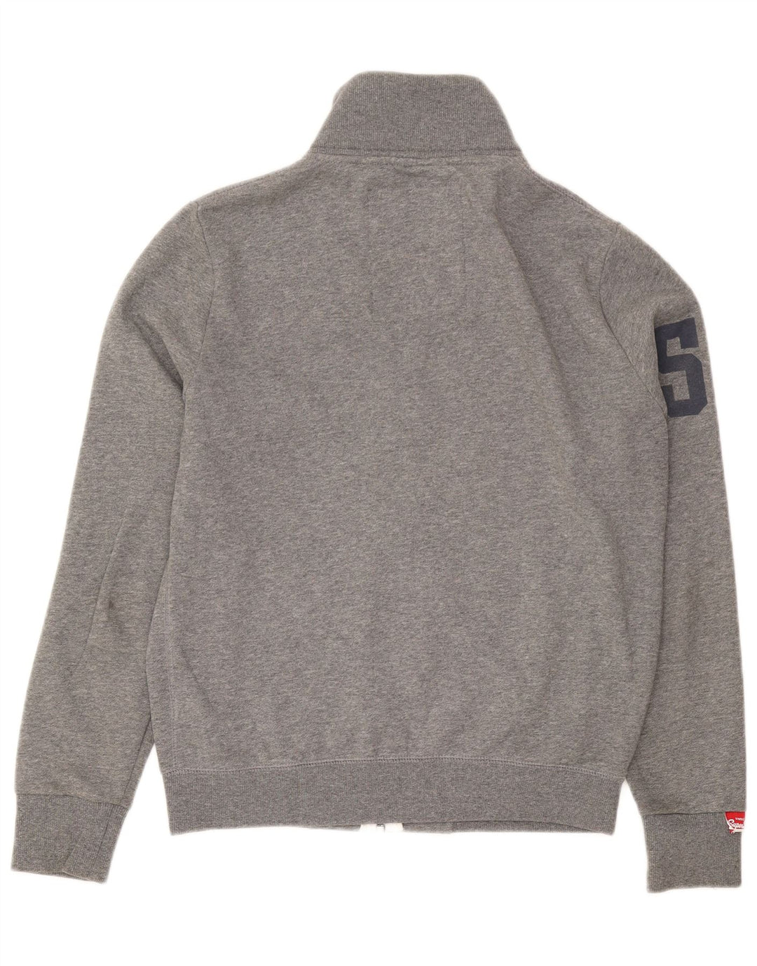 Мужской спортивный костюм Superdry с графическим принтом, верхняя куртка, средний серый хлопок с крапинками