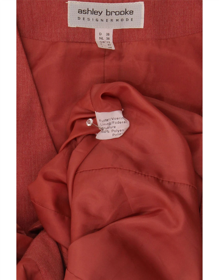 ASHLEY BROOKE Womens Waistcoat UK 12 Medium Red