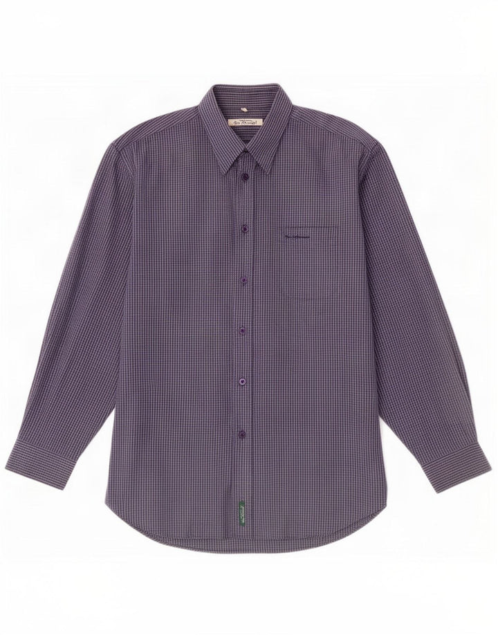Мужская рубашка Ben Sherman 4XL темно-синяя в клетку