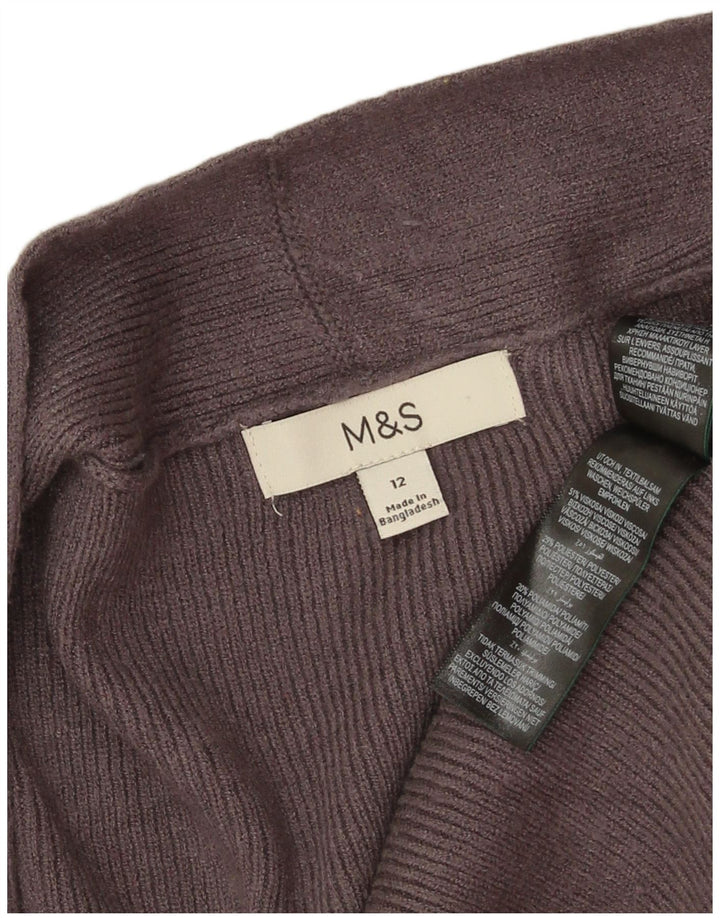 Женский удлиненный открытый кардиган Marks & Spencer UK 12, средний серый