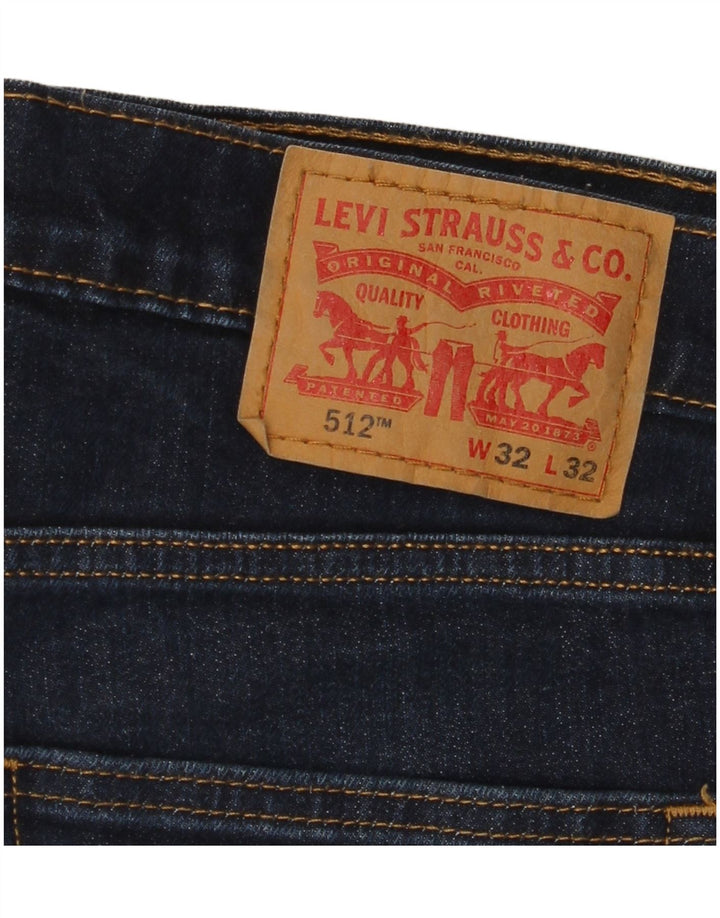 Мужские зауженные зауженные джинсы LEVI'S 512 W32 L32 Темно-синие, хлопок