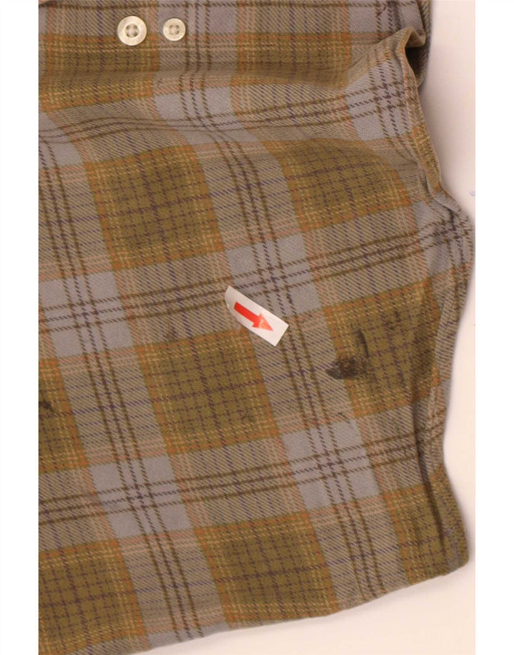 Мужская фланелевая рубашка Barbour в клетку цвета хаки, хлопок